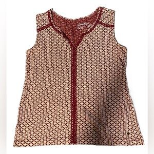 Eddie Bauer Outdoor Small Tank Top Crochet Sleevless Cotton Shirt Womens